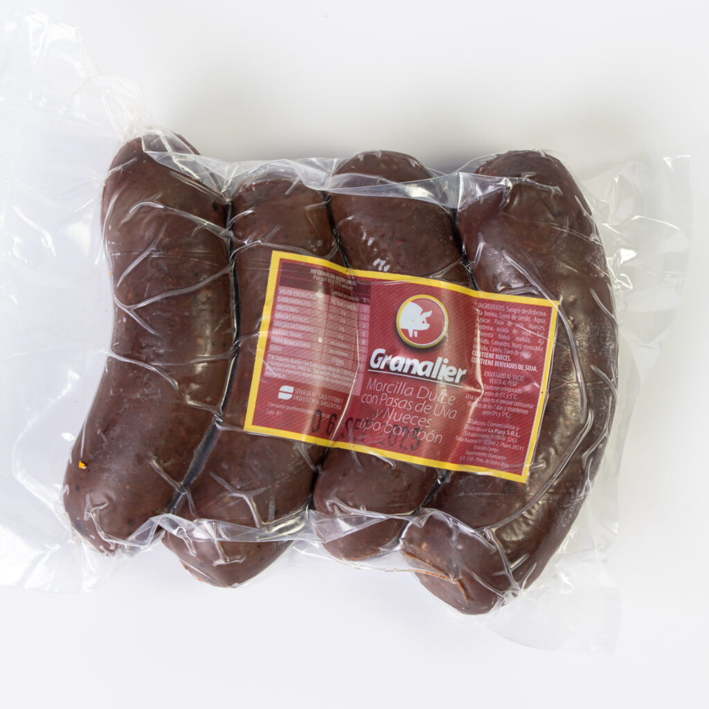 Morcilla Dulce con pasas de uva y nueces Bombon